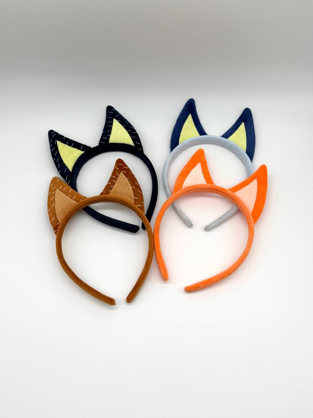 Bluey Family 4pc Ear Headband Set Bluey Bingo Bandit Chilli Costume Cosplay